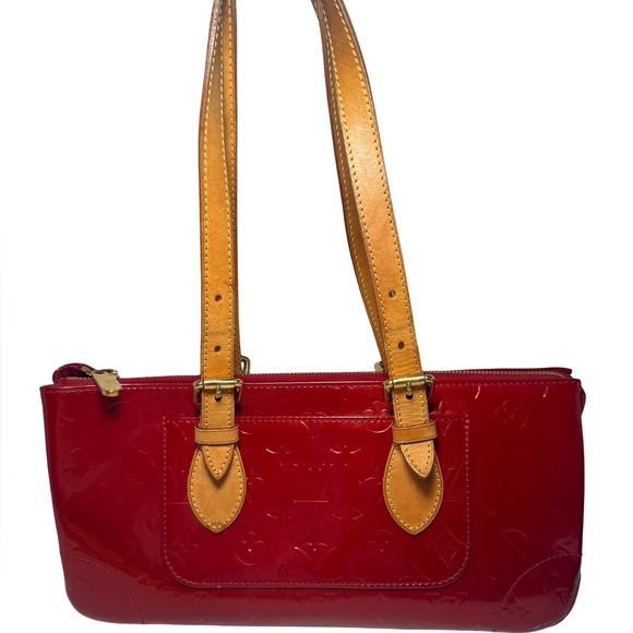 Louis Vuitton Rosewood Avenue East West Red Vernis Monogram Shoulder Bag - Picture 1 of 14